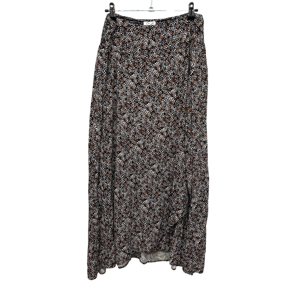 Japna Boho Floral Maxi Skirt XL Rayon Smocked Waist Flowy Modern Vintage‎